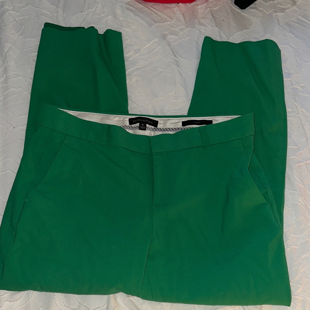 Banana Republic Emerald Green Slim Trousers